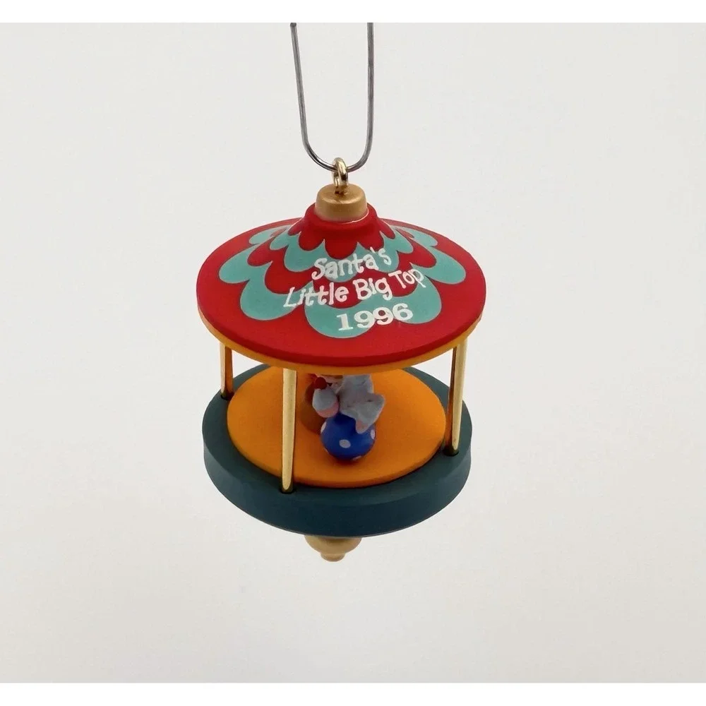 1996 Hallmark Keepsake Miniature Ornament Santa's Little Big Top 2 Circus VTG